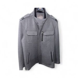 Cole Haan Charcoal Military Field Jacket gray